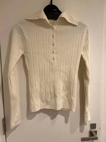 UNITED ARROWS Beauty & Youth 화이트 리브 스웨터