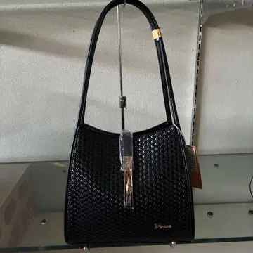 블랙 뜨개질 핸드백