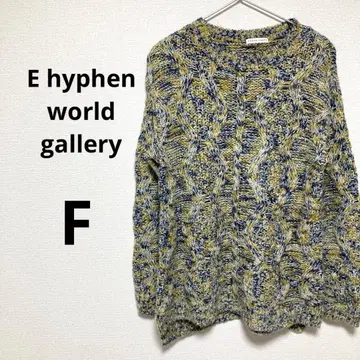 하이픈월드 갤러리 여성용 긴팔 니트 스웨터 컬러풀