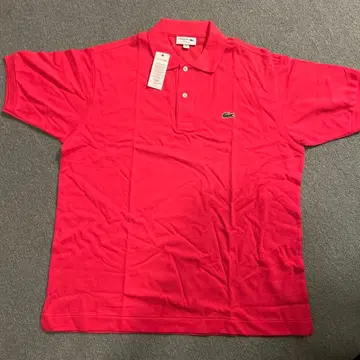 LACOSTE 클래식 핏 빨간색 피케 셔츠 L