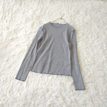 밴드 칼라 스탠드 넥 파이핑 리브 긴팔 T셔츠 티셔츠 XL