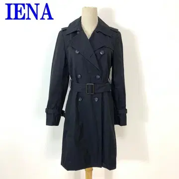 이에나 트렌치코트 면 코튼 안감 있음 벨트 포함 네이비 38 C2068