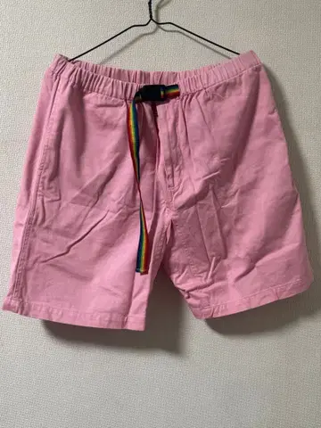 참스 핑크 숏팬츠 허리밴딩