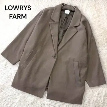 로리즈팜 싱글 체스터 코트 오버 사이즈 브라운 베이지