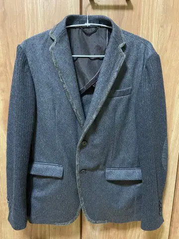 이탈리아제 메사제리에 니트 슬리브 자켓 엘보 패치 54