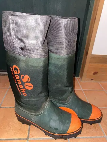 미츠우마 Gansho 장화 그린/오렌지 스파이크