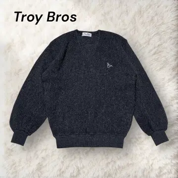 [ Troy Bros ] 뉴질랜드제 V넥 울 스웨터 블랙 남성용 L