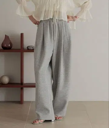 LOWRYS FARM 컷 이지 코쿤 팬츠 L 그레이 미사용 새상품