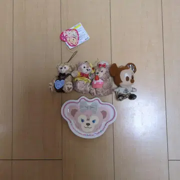 더피 봉제 인형 스트랩 4개 세트