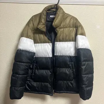 다운 자켓 올리브 그린/블랙