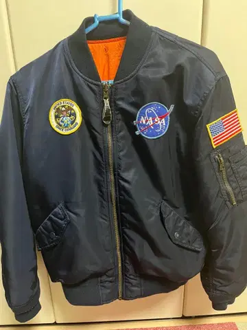 NASA 플라이트 자켓 네이비