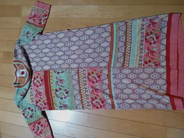 poppy red M 꽃무늬 니트 원피스