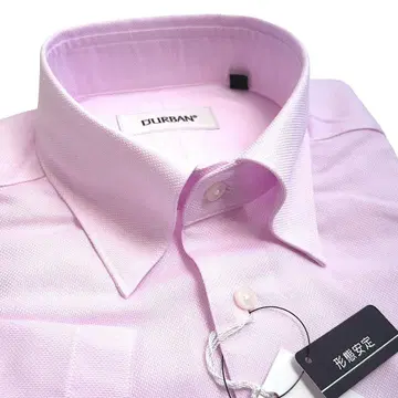 더반 반팔 셔츠 비즈니스 셔츠 Y셔츠 핑크 형태 안정 면 100% S