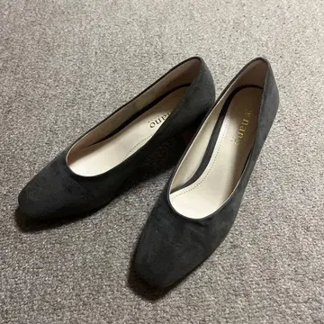 nano UNIVERSE 스웨이드 펌프스 다크 그레이 36