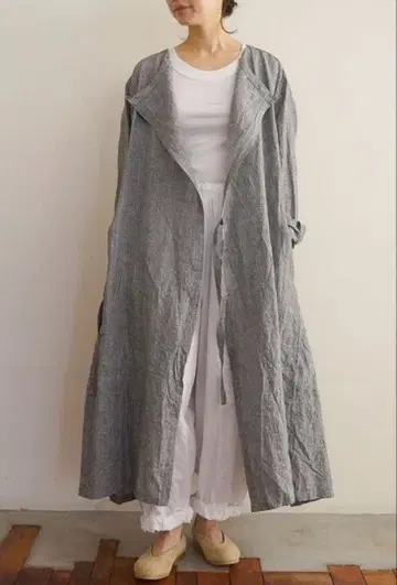 고쉬 린넨 카슈쿨 코트 원피스