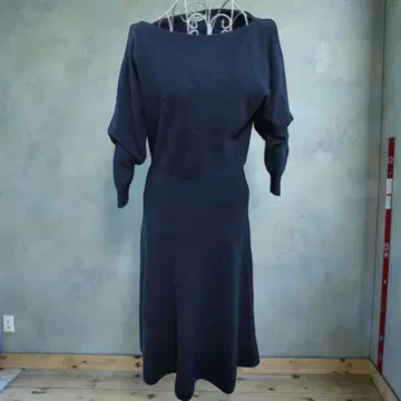 [ FRAY I.D ] 니트 원피스 양모 캐시미어 FREE 네이비