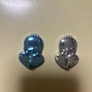 산리오 시크릿 키링 행거 오리 페클 블루와 실버