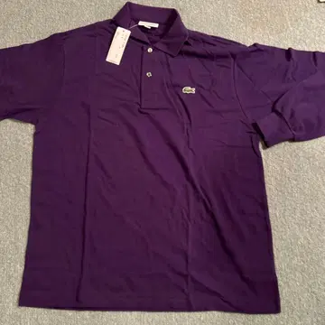LACOSTE 퍼플 피케 셔츠 L1312A 사이즈 5