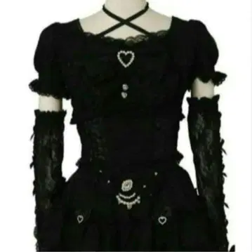 LIZLISA 암워머 부착 뷔스티에 상의 블랙