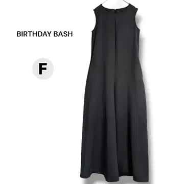 BIRTHDAY BASH 블랙 슬리브리스 올인원 살로펫 F