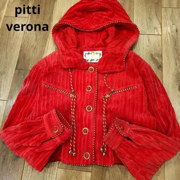 pitti verona 코듀로이 짧은 기장 후드티 레트로 빈티지