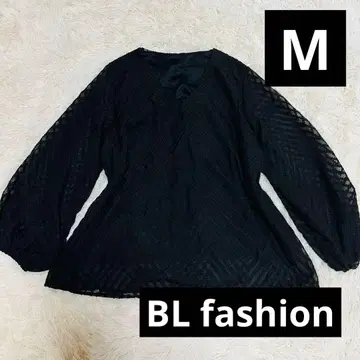 새상품급 BL fashion 레이스 상의 블랙 M 시어 깔끔한