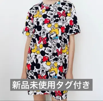 [ 처분 가격 인하 ] 디즈니 미키 미니 ZARA 롱 T셔츠