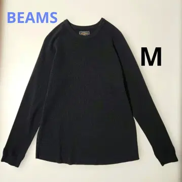 BEAMS 백명품 M 서멀 티셔츠 와플T셔츠 긴팔 블랙