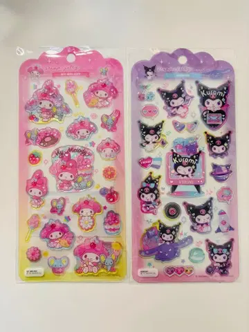마이멜로디 쿠로미 캐릭터 씰 2시트 세트