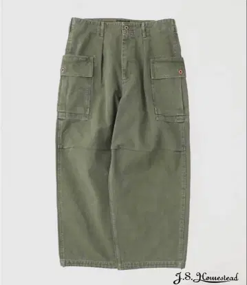 J.S.Homestead 헤비 캔버스 와이드 카고 팬츠 M 사이즈