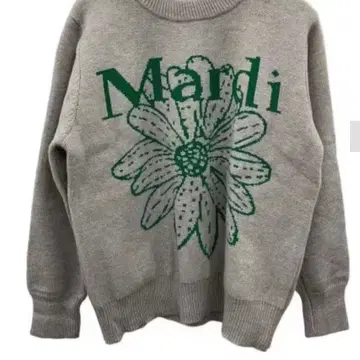 Mardi 꽃무늬 프린트 스웨터 그레이