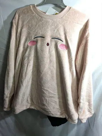 [ 미사용 새상품 ] 별의 커비 복슬복슬 보아 상하의 룸웨어