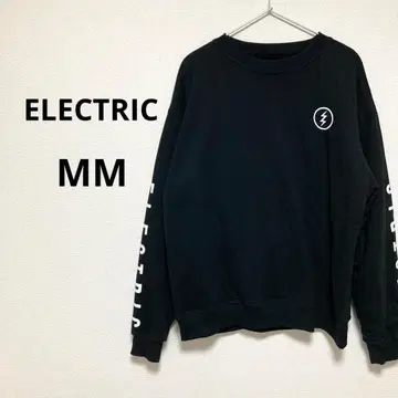 일렉트릭 남성용 긴팔 오버 사이즈 트레이닝복 속기모 블랙