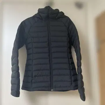 [ ak 시리즈 ] 버튼 베이커 다운 자켓 블랙/화이트 덕/S