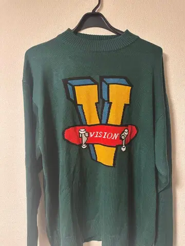 VISION STREET WEAR 그린 스웨터