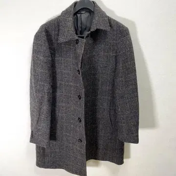 새상품급 HARRIS TWEED 해리스 트위드 스텐카라 코트 빅 사이즈