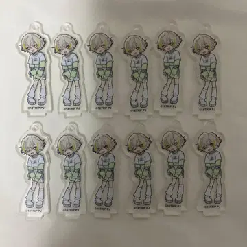 화이트 빛 코팅 스탠드 포함 아크릴 키링