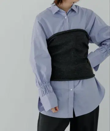 [ 새상품급 ] 울 캐시미어 니트 뷔스티에 어반 리서치 그레이