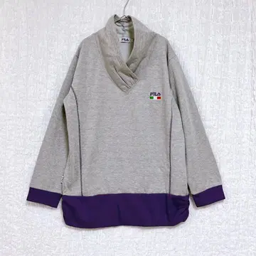 3453 FILA (휠라) 기모 트레이닝복 맨투맨 바이컬러 튜닉 LL