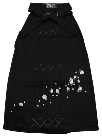 [새상품] 벚꽃 자수 하카마 블랙 M사이즈