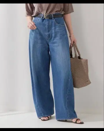 JOUNALSTANDARD LESSAGE 루즈 웨빙 3D 데님 팬츠