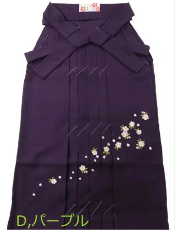 [ 새상품 ] 벚꽃 자수 하카마 퍼플 보라색 L 사이즈