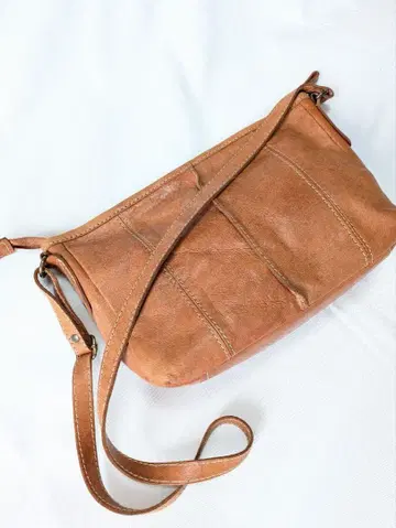 [ zucchero ] 브라운 천연 가죽 숄더백