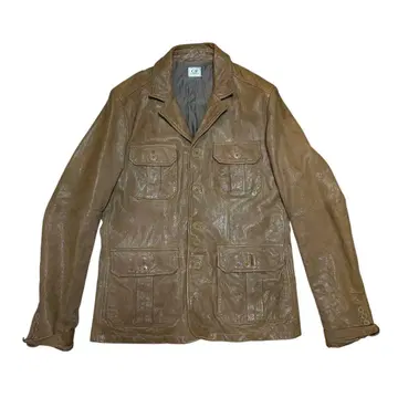 C.P. Company 브라운 가죽 자켓