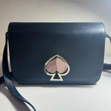 케이트 스페이드 니콜라 숄더백 트위스트 락 가죽 블랙