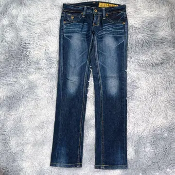 SOMETHING [ 27 ] 스키니 데님 청바지 네이비 여성용