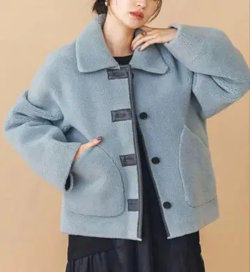 Gready Brilliant s.F 가죽 x 무스탕 스텐 코트