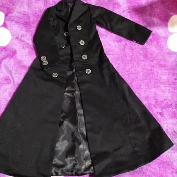 SD 13 소년용 블랙 더블 브레스트 롱 코트