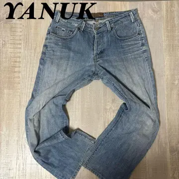 [ USA제 백 포켓 지퍼 w32 ] YANUK 스트레이트 데님 팬츠