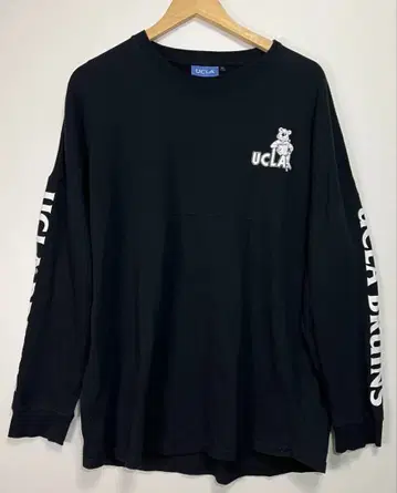 UCLA(유씨엘에이) 롱T 긴팔 프린트 블랙 L 사이즈